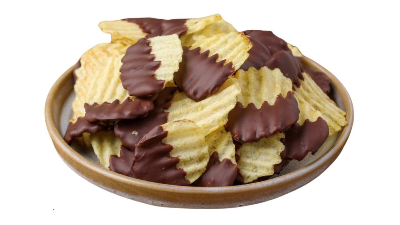 chocolate-covered potato chips