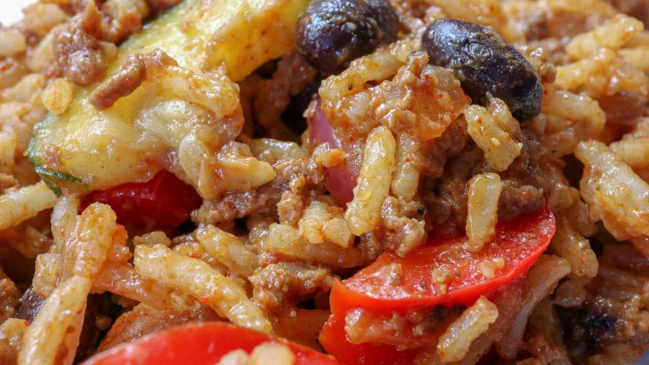 Mexican Beef and Rice Skillet
